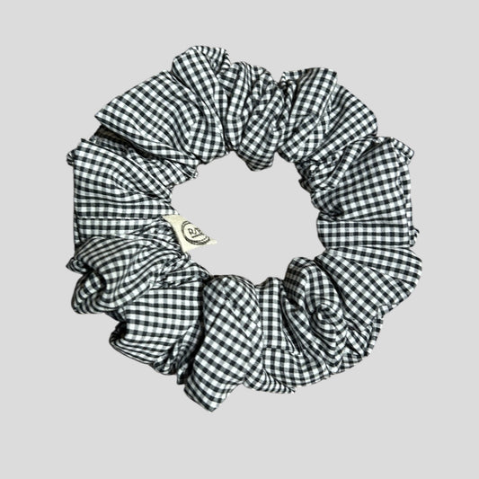 Élise Scrunchies Gingham-Black (Set of 3)