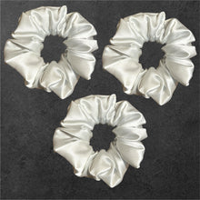 Load image into Gallery viewer, Chloé Satin Scrunchies-Pearl (Set of 3)