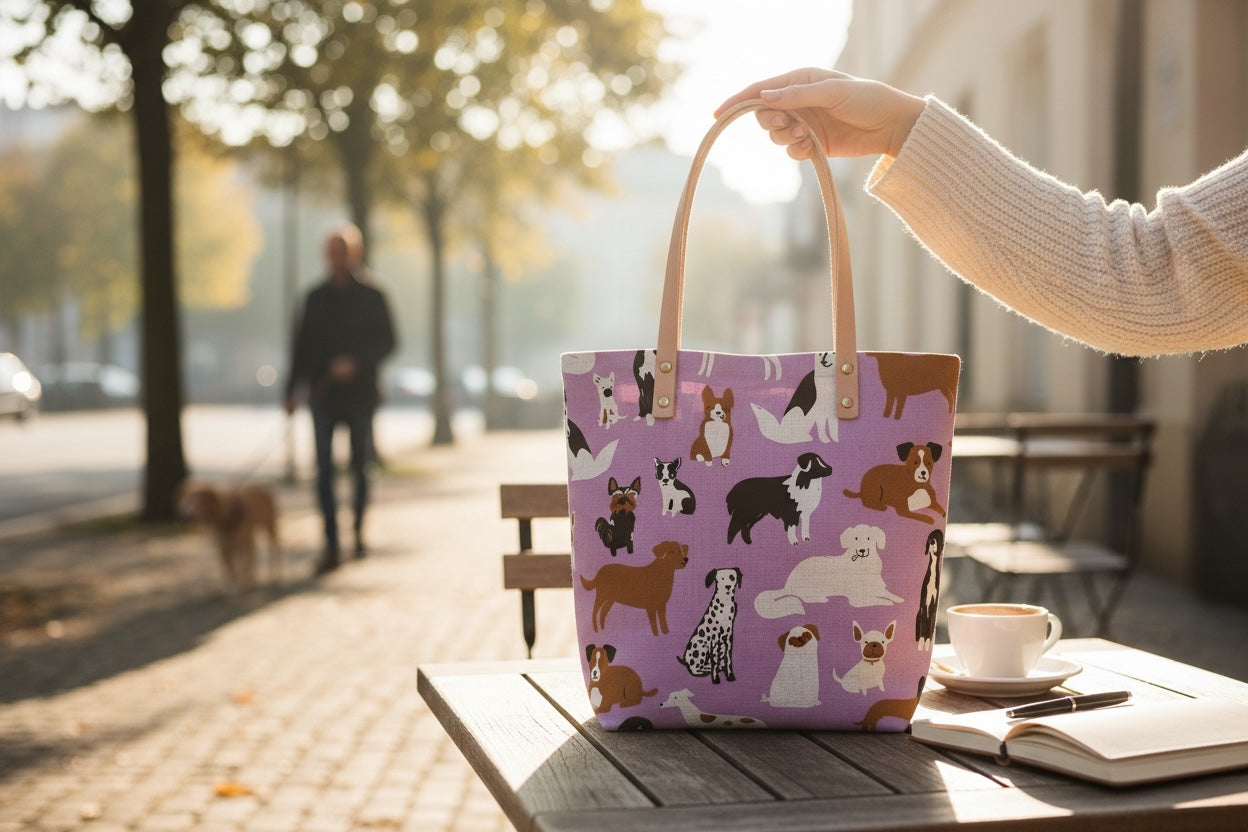 Dog park Bucket Tote Bag