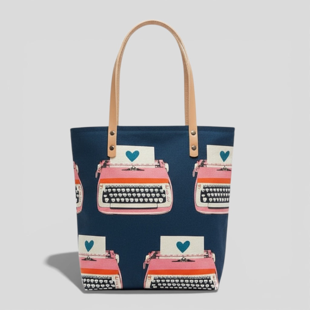 Typewritter Bucket Tote Bag