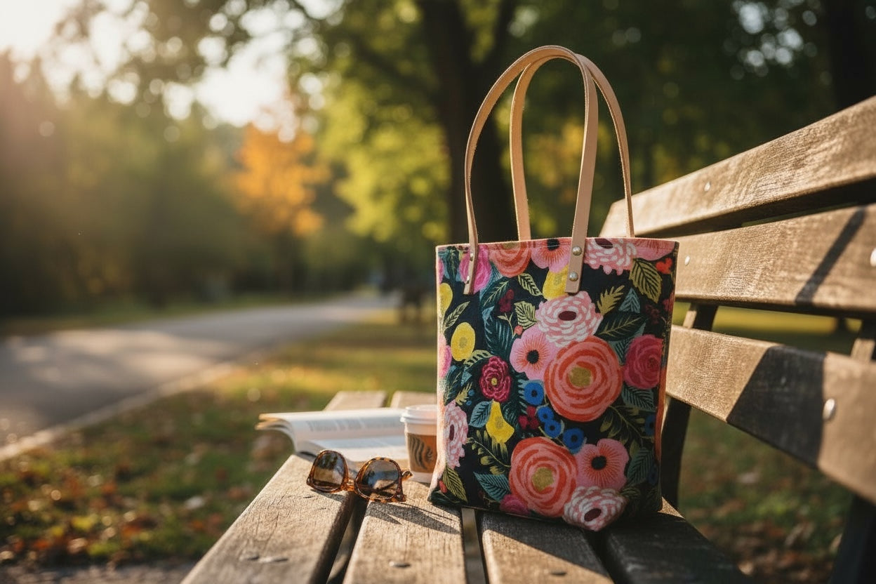 Rifle Paper Co. - Black Rose Bucket Tote Bag