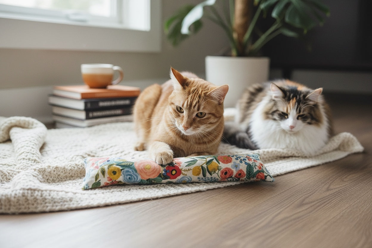 Wildwood 14" Long Cat Kicker Toy - Rifle Paper Co. Floral