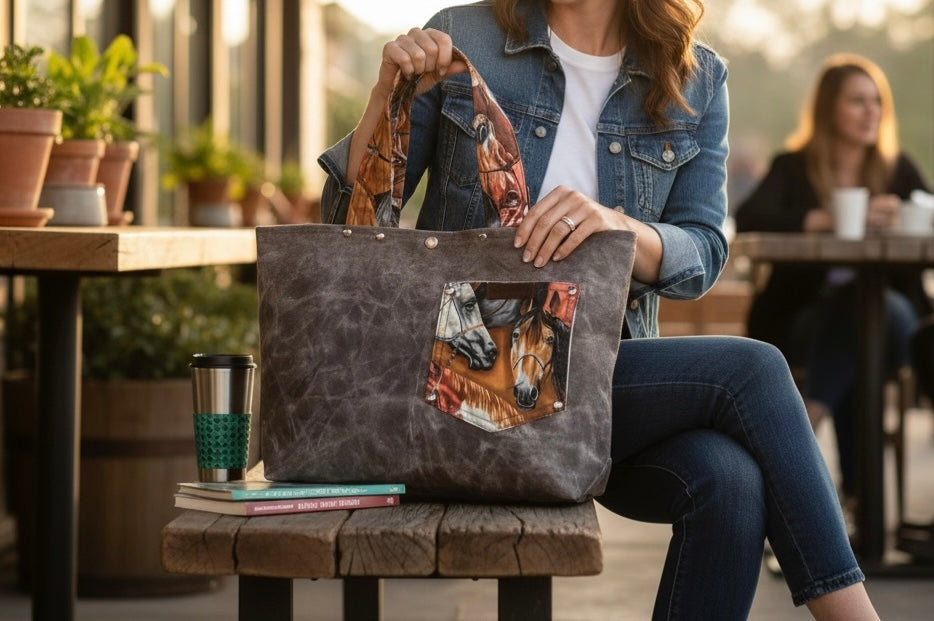 Trail Saddle Hand-Waxed Canvas Tote