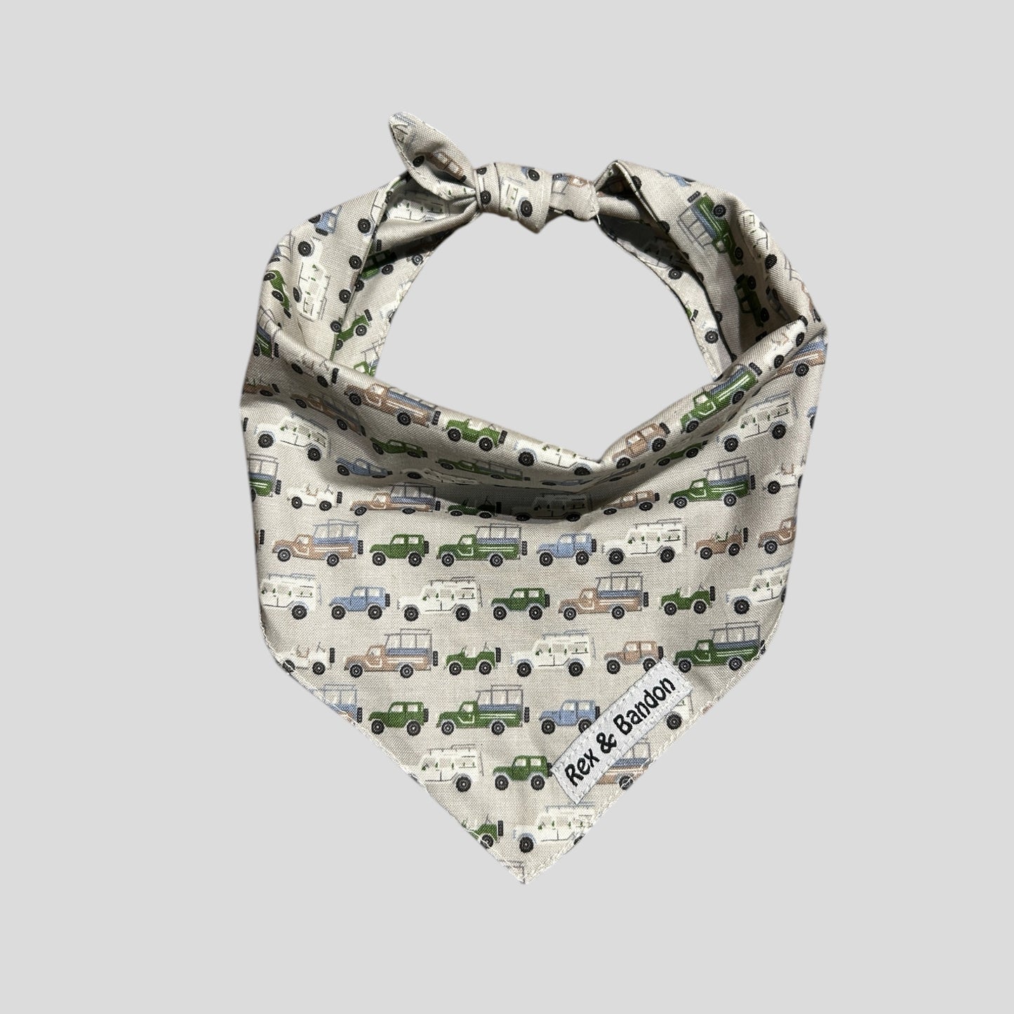 Safari Jeep Tie-Back Dog Bandana
