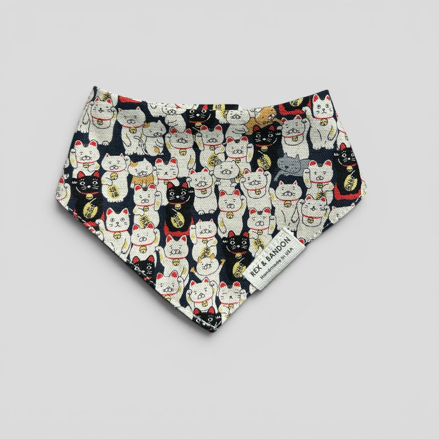 Lucky Cat Snap-On Bandana