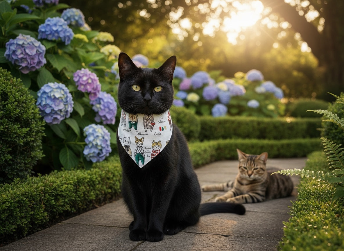 Dapper Cat Bandana-White