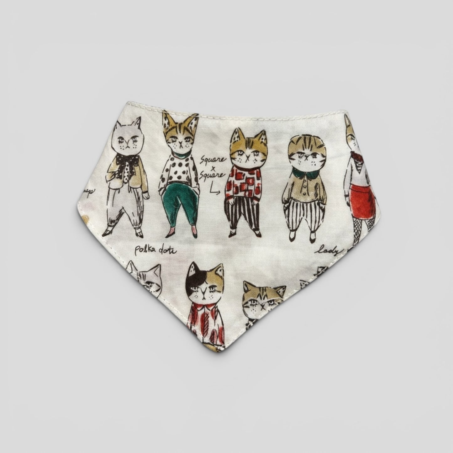 Dapper Cat Bandana-White