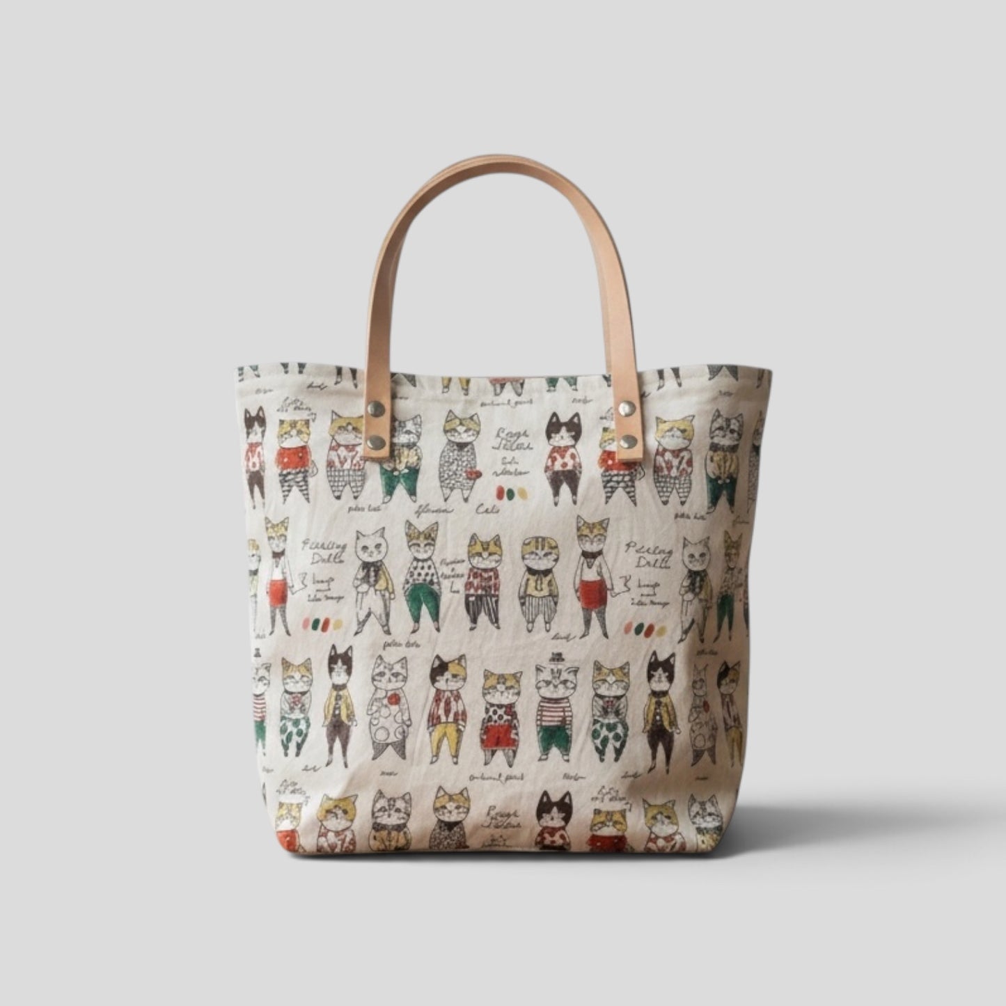 Neko Mini Tote with Leather Straps