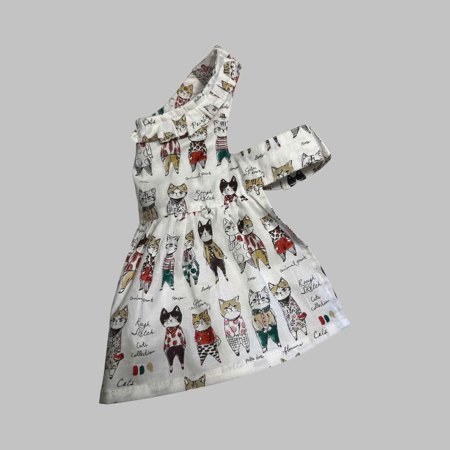 Dapper Cat Dress-Off White