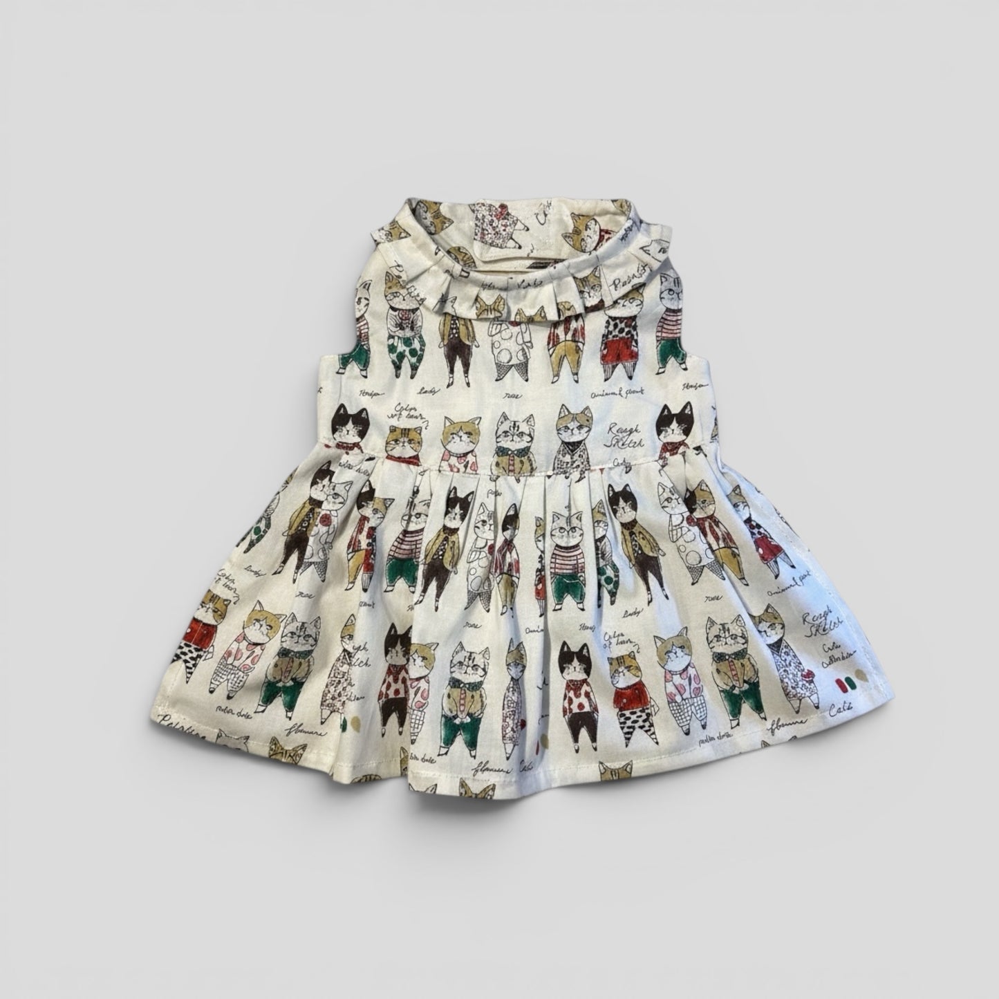Dapper Cat Dress-Off White