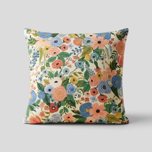 Meadow Bloom Decorative Pillow Cover – Natural