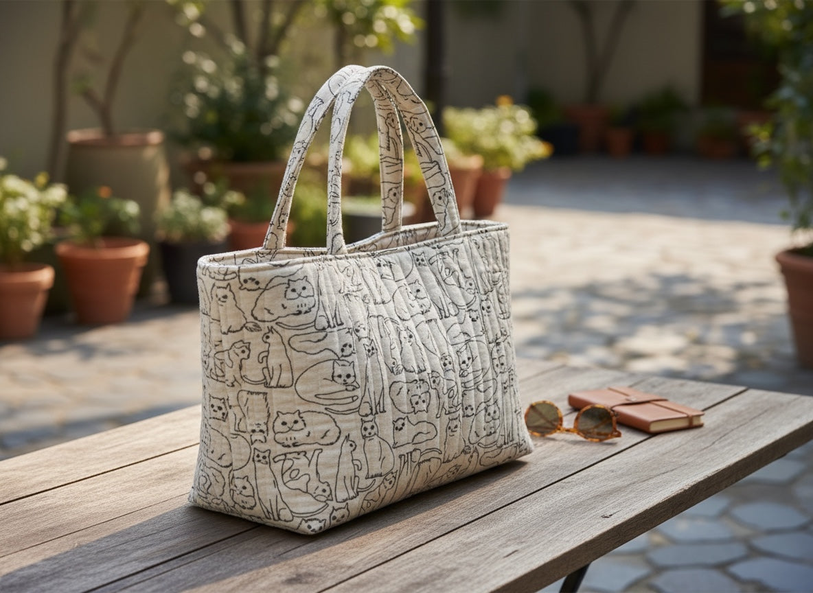 Nyan Quilted Laptop Tote