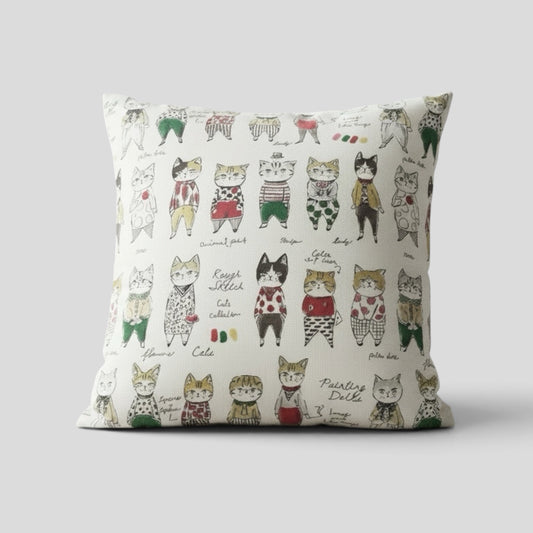 Dapper Cats Decorative Pillow Cover