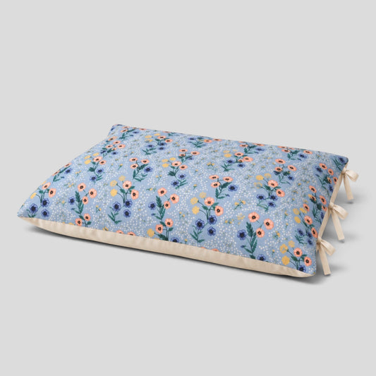 Blue Meadow Dog French Duvet Cover - Rifle Paper Co. Floral