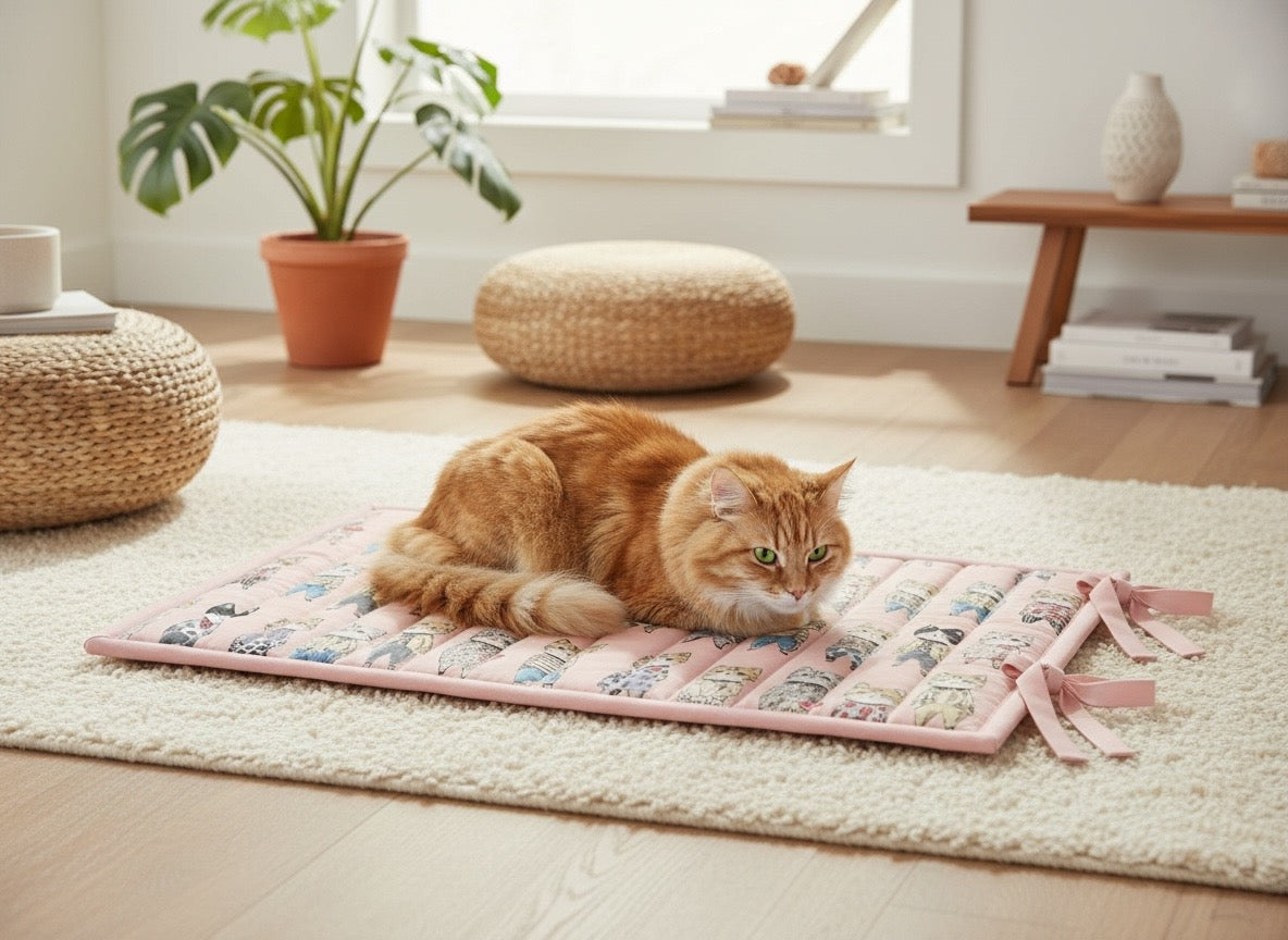 Dapper Cat Quilted French Duvet