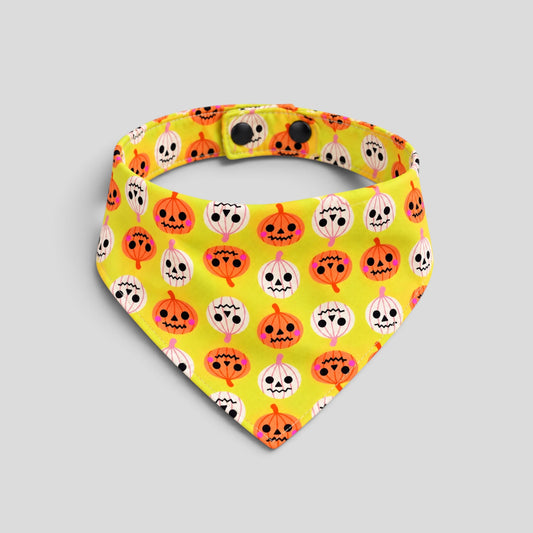 Halloween Pumpkin Parade Snap-Button Cat Bandana