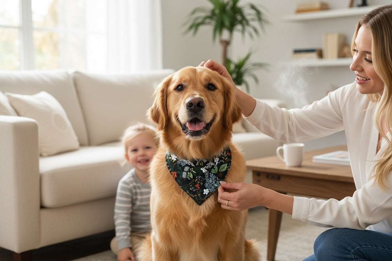 Rifle Paper Co. RoseForest Cat and Dog Snap on Bandana