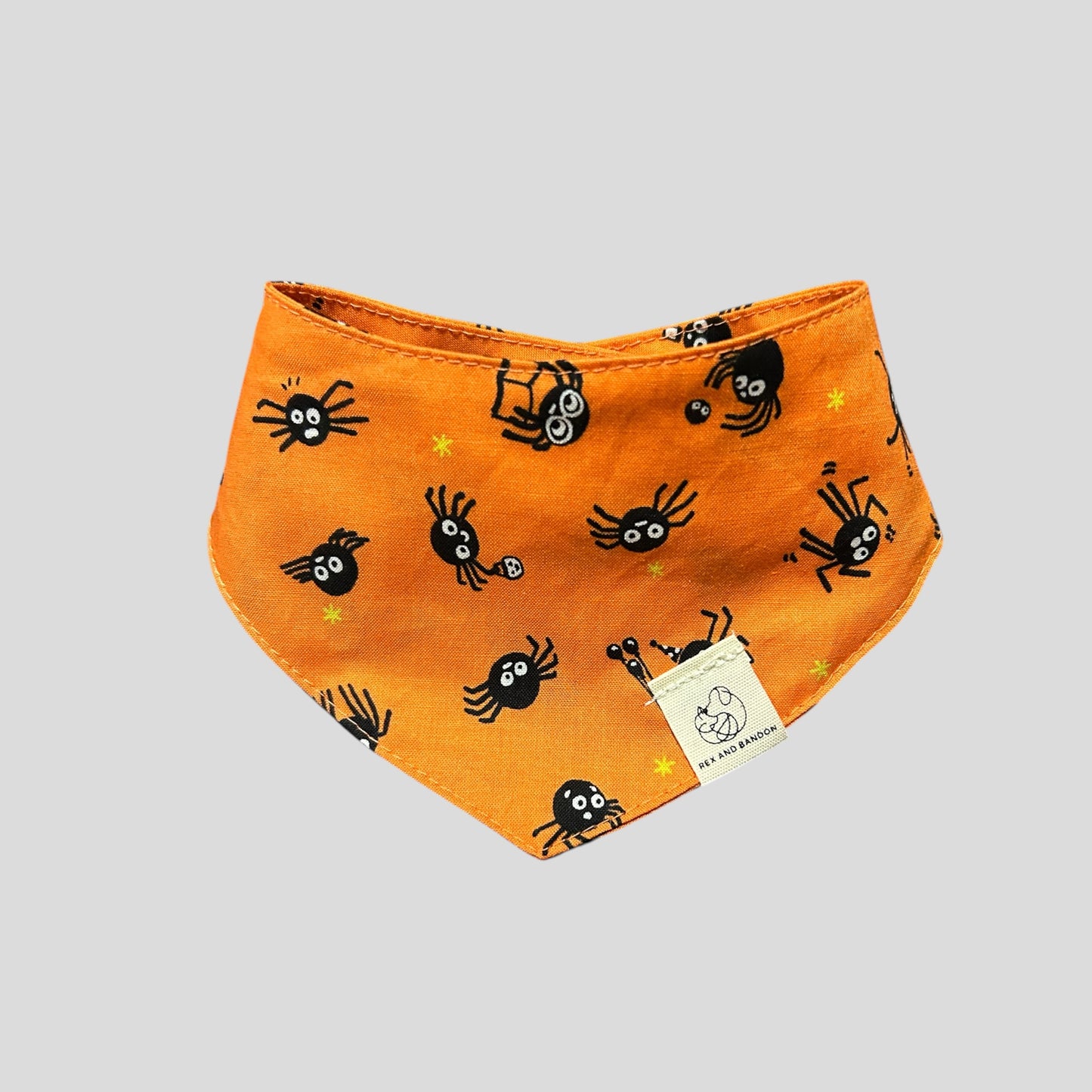 Spider Mischief Halloween Snap-Button Cat Bandana