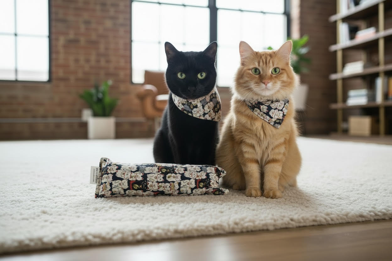 Lucky Cat Snap-On Bandana