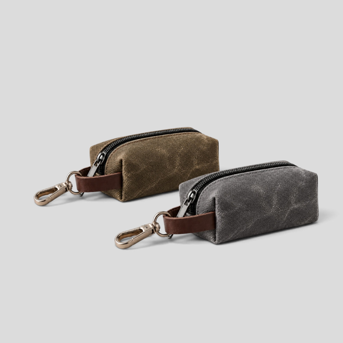 Waxed Canvas Dog Waste Bag Holder